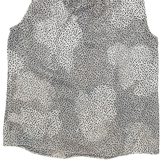 ⚡️SOLD⚡️Rebecca Taylor Silk Floral Sleeveless Tank Top Gray White Blouse - Picture 12 of 16